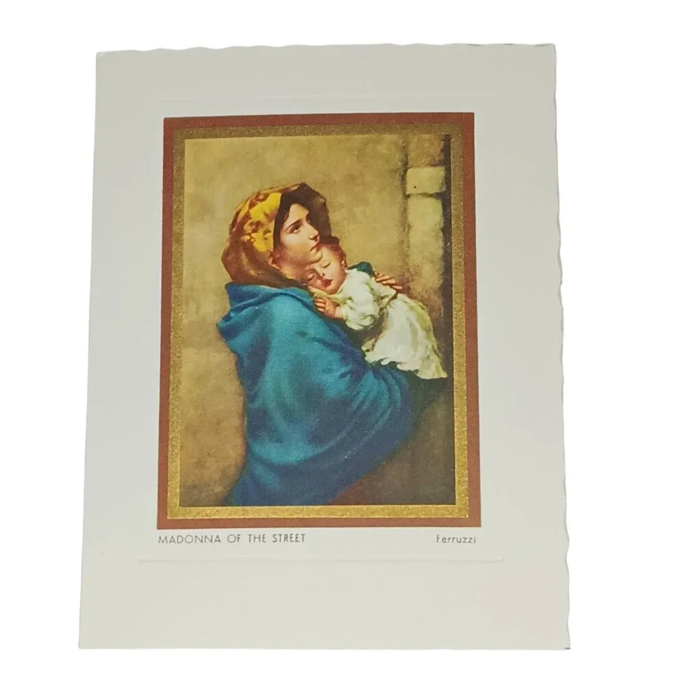 VTG Madonna Of The Street Small Notecards With Envelopes By Alfred Mainzer 4.25